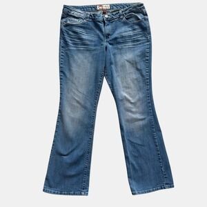 LEI Ashley Low Rise Bootcut Jeans Embroidered Sz 15 2013 Retro Western Cowgirl